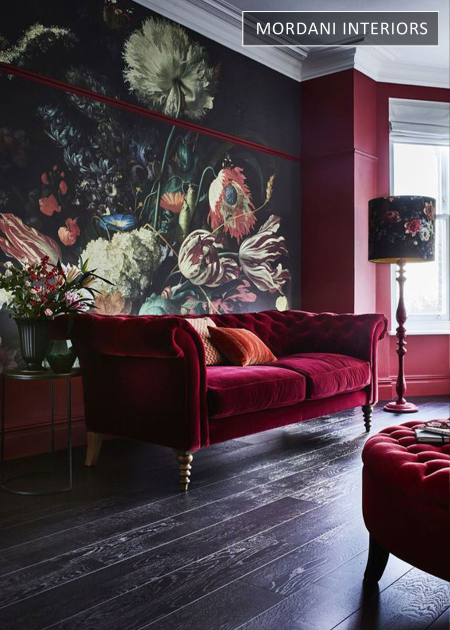 Ruby Red Velvet Upholstery Fabric